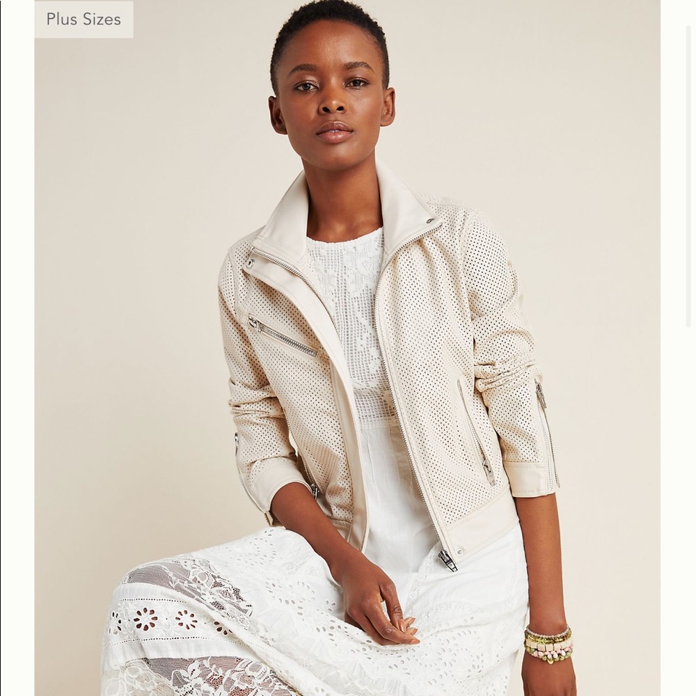 Imelda Perforated Moto Jacket